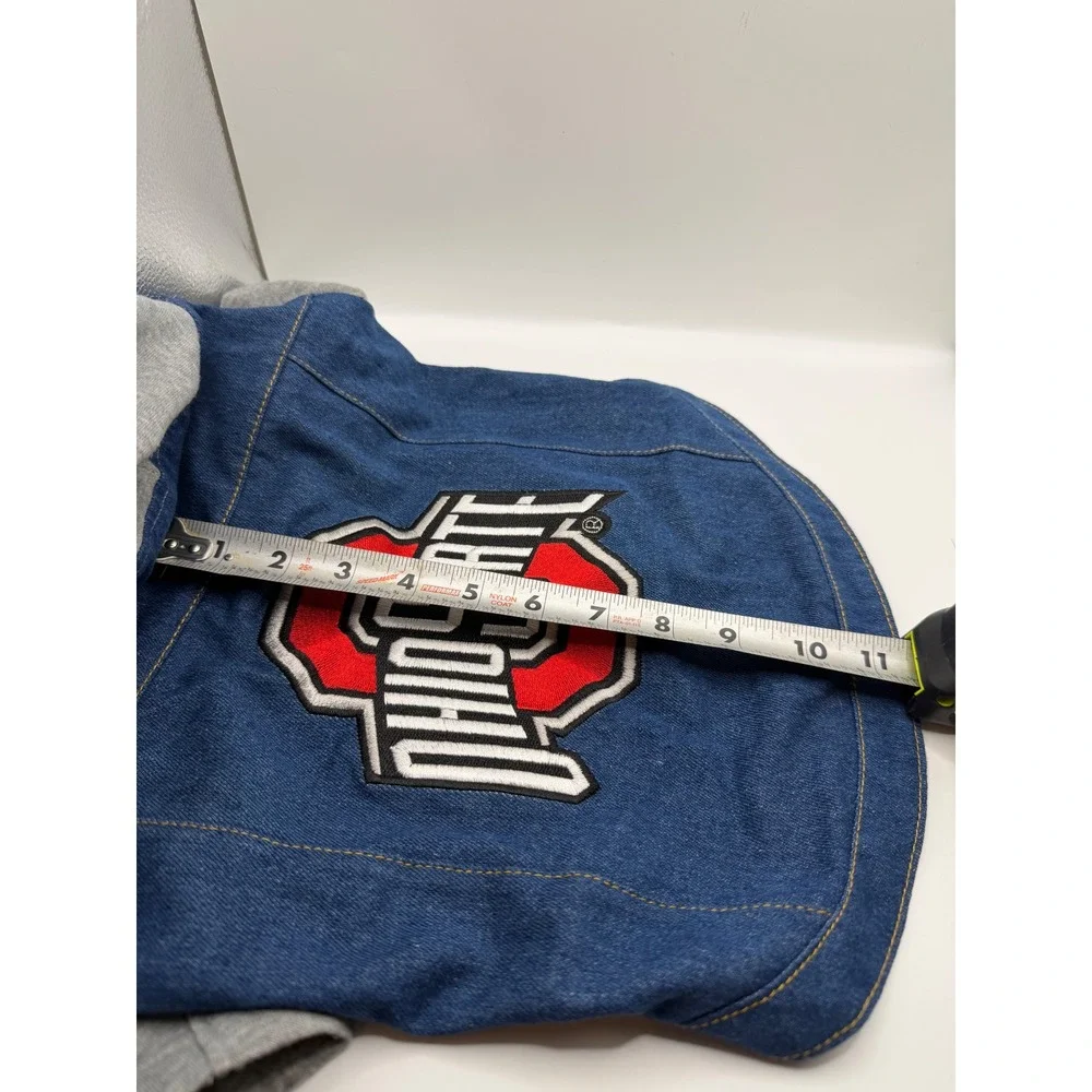 Pets First Ohio State Buckeyes Dog Hoodie Denim Fleece Medium Blue Grey NCAA